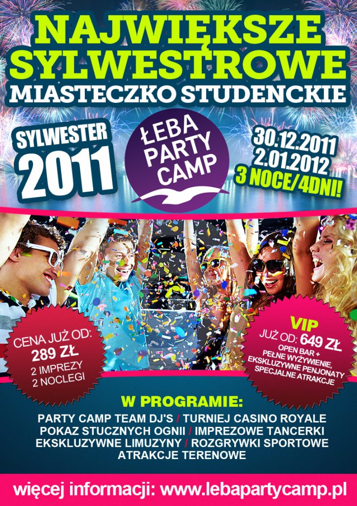 Sylwester Łeba Party Camp Plakat